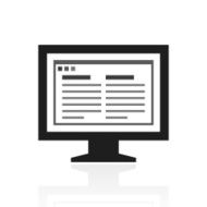 Computer Monitor icon on a white background - PrimeSeries N172