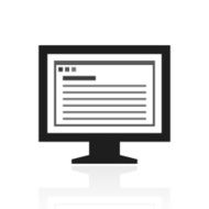 Computer Monitor icon on a white background - PrimeSeries N173