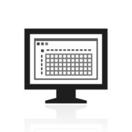 Computer Monitor icon on a white background - PrimeSeries N174