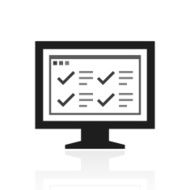 Computer Monitor icon on a white background - PrimeSeries N176