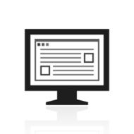 Computer Monitor icon on a white background - PrimeSeries N182