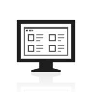 Computer Monitor icon on a white background - PrimeSeries N183