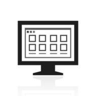 Computer Monitor icon on a white background - PrimeSeries N184