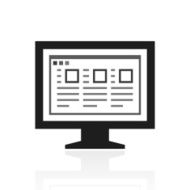 Computer Monitor icon on a white background - PrimeSeries N186