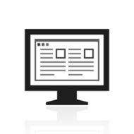 Computer Monitor icon on a white background - PrimeSeries N187