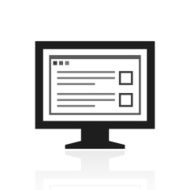 Computer Monitor icon on a white background - PrimeSeries N189