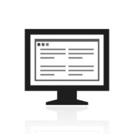 Computer Monitor icon on a white background - PrimeSeries N192