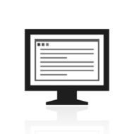 Computer Monitor icon on a white background - PrimeSeries N193