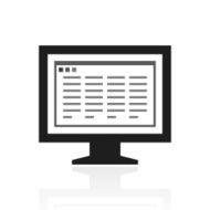 Computer Monitor icon on a white background - PrimeSeries N194