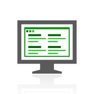 Computer Monitor icon on a white background - FreshSeries N168