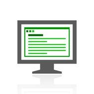 Computer Monitor icon on a white background - FreshSeries N169