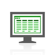 Computer Monitor icon on a white background - FreshSeries N170