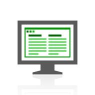 Computer Monitor icon on a white background - FreshSeries N172
