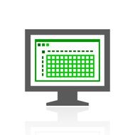 Computer Monitor icon on a white background - FreshSeries N174