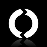 Chevron Chart icon on a black background - White Series