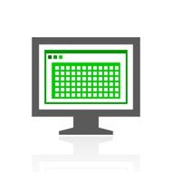 Computer Monitor icon on a white background - FreshSeries N175