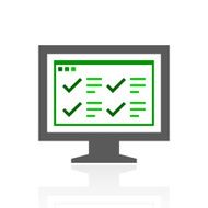 Computer Monitor icon on a white background - FreshSeries N176
