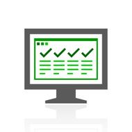 Computer Monitor icon on a white background - FreshSeries N177