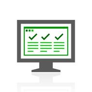 Computer Monitor icon on a white background - FreshSeries N178