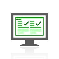 Computer Monitor icon on a white background - FreshSeries N179