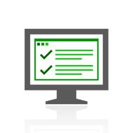 Computer Monitor icon on a white background - FreshSeries N180