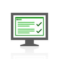 Computer Monitor icon on a white background - FreshSeries N181