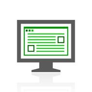 Computer Monitor icon on a white background - FreshSeries N182