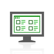 Computer Monitor icon on a white background - FreshSeries N183