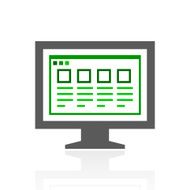 Computer Monitor icon on a white background - FreshSeries N185