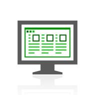 Computer Monitor icon on a white background - FreshSeries N186