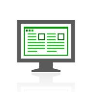 Computer Monitor icon on a white background - FreshSeries N187