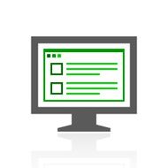 Computer Monitor icon on a white background - FreshSeries N188