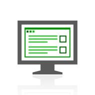 Computer Monitor icon on a white background - FreshSeries N189