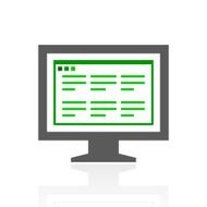 Computer Monitor icon on a white background - FreshSeries N191