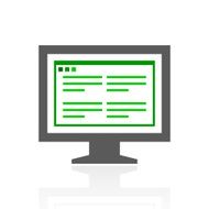 Computer Monitor icon on a white background - FreshSeries N192