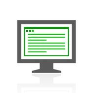 Computer Monitor icon on a white background - FreshSeries N193