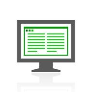 Computer Monitor icon on a white background - FreshSeries N196