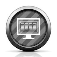 Computer Monitor icon on a round button - EliteSeries N168