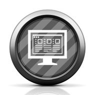 Computer Monitor icon on a round button - EliteSeries N184