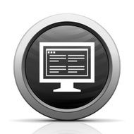 Computer Monitor icon on a round button - ElectSeries N190