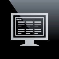 Computer Monitor icon on a black background - CoreSeries N167