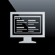 Computer Monitor icon on a black background - CoreSeries N168