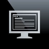 Computer Monitor icon on a black background - CoreSeries N169