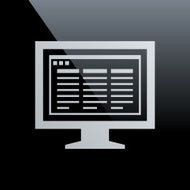 Computer Monitor icon on a black background - CoreSeries N171