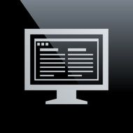 Computer Monitor icon on a black background - CoreSeries N172