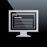 Computer Monitor icon on a black background - CoreSeries N173