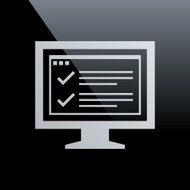 Computer Monitor icon on a black background - CoreSeries N180