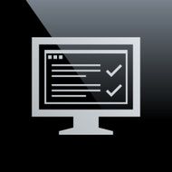 Computer Monitor icon on a black background - CoreSeries N181