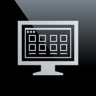 Computer Monitor icon on a black background - CoreSeries N184