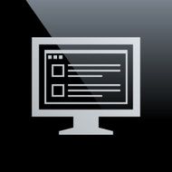 Computer Monitor icon on a black background - CoreSeries N188